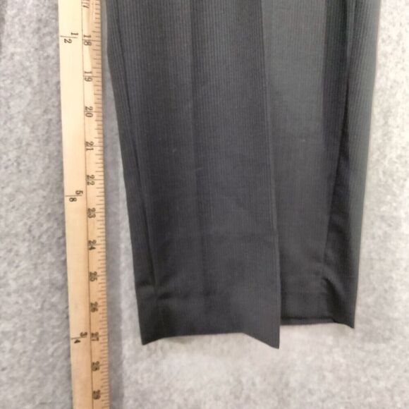 Boss Hugo Boss Dress Pants Mens 40 x 27 Black Striped Pleated Straight Leg - Picture 4 of 11